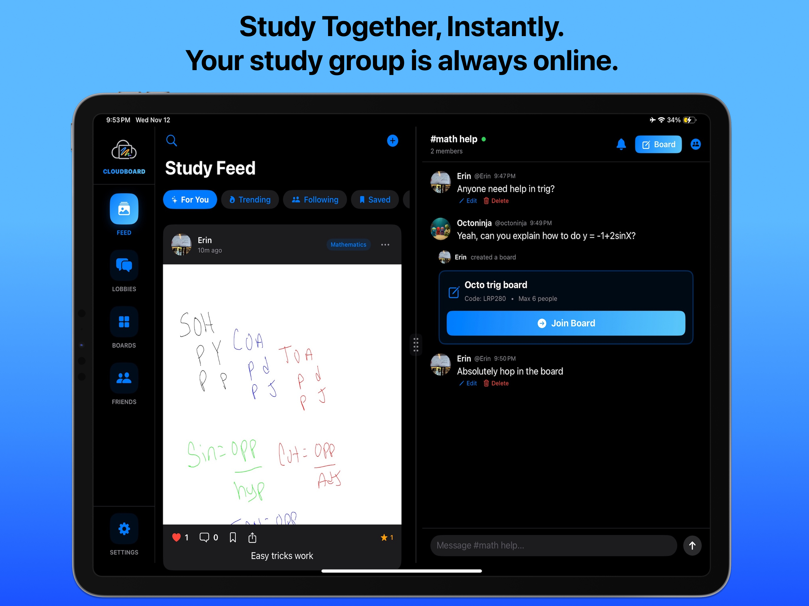 Cloudboard - Social learning platform with video tutorials and live collaboration